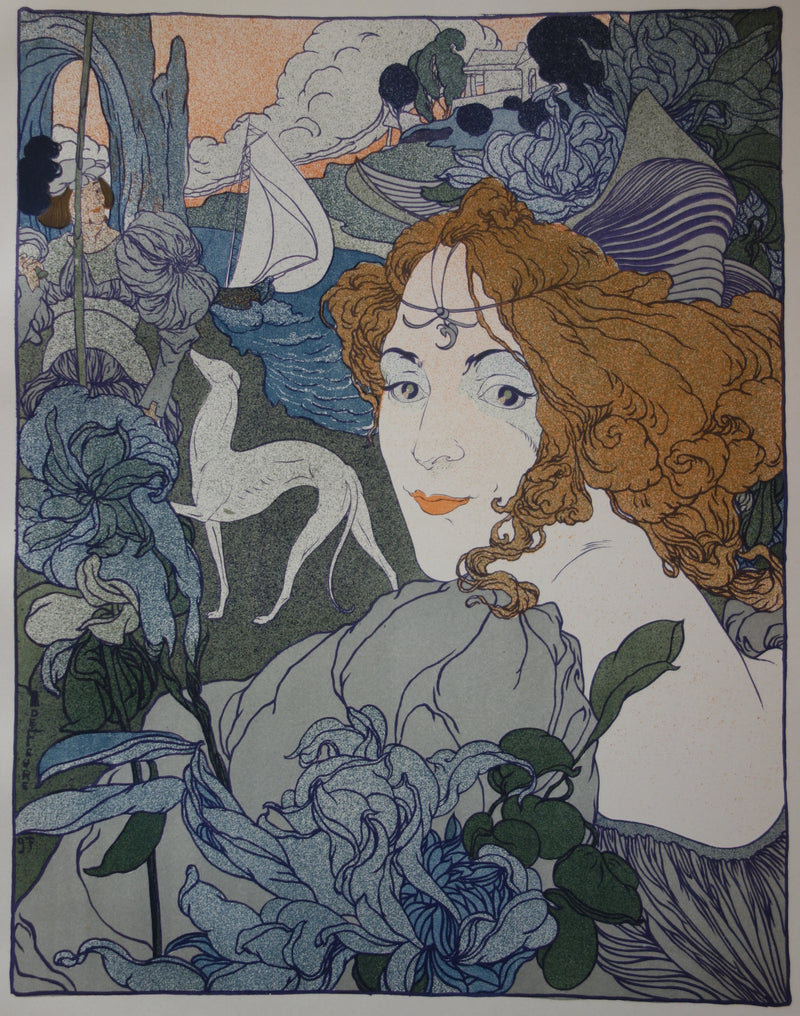 Georges DE FEURE : Retour, Lithographie originale signée