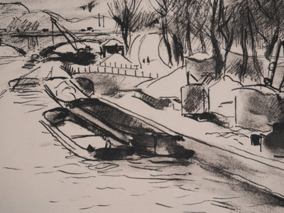 Richard MAGUET : Paris, Pont de l'Alma, Héliogravure signée