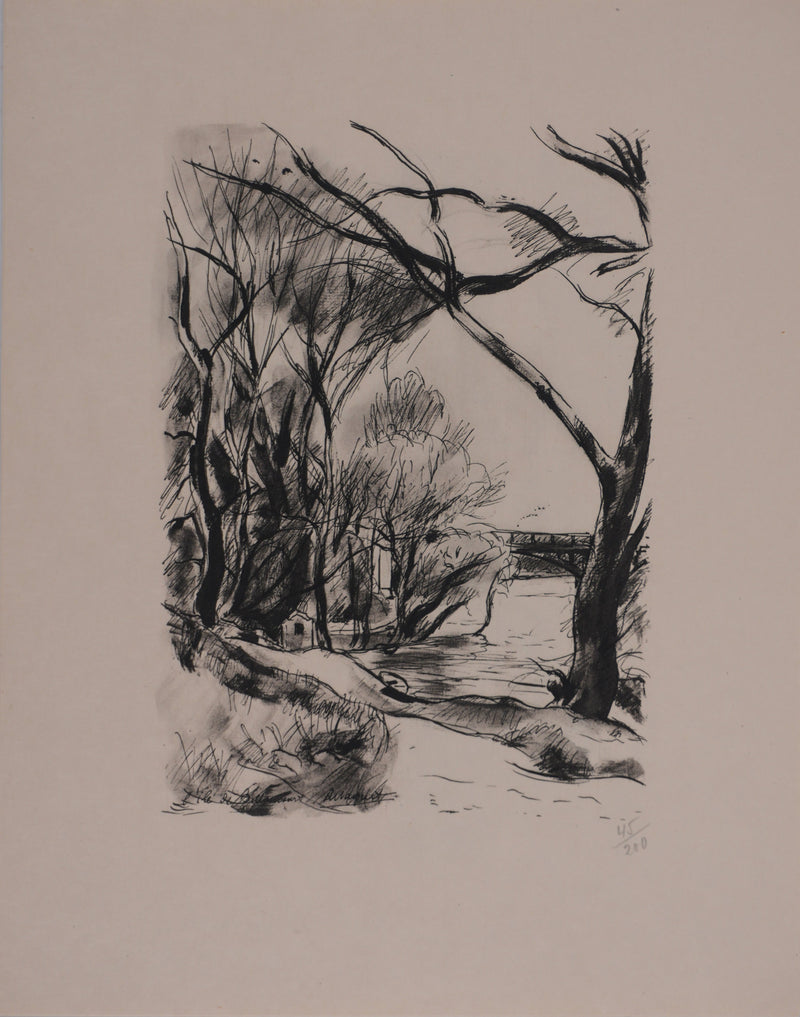 Richard MAGUET : Paris, Ile de Billancourt, Héliogravure signée