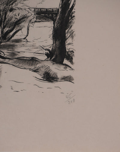 Richard MAGUET : Paris, Ile de Billancourt, Héliogravure signée