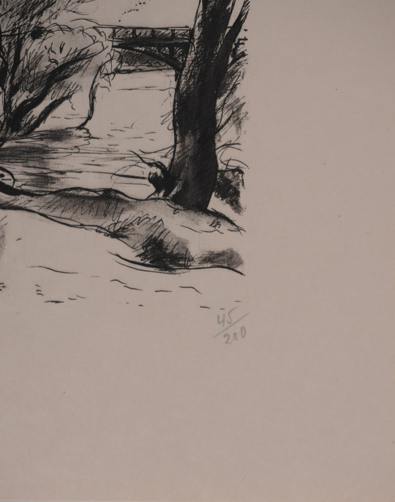 Richard MAGUET : Paris, Ile de Billancourt, Héliogravure signée