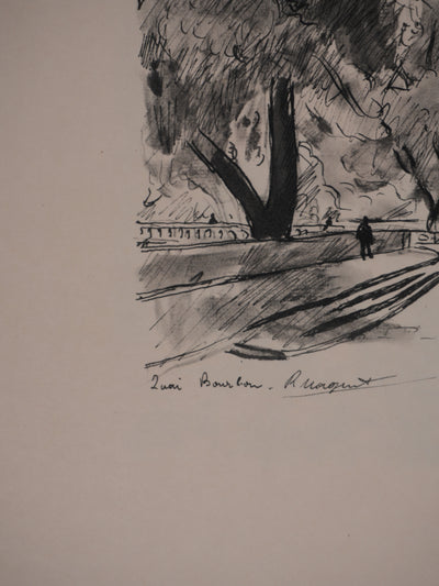 Richard MAGUET : Paris, Quai Bourbon, Héliogravure signée