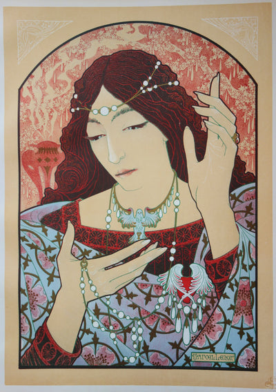 Marcel LENOIR : Invocation à la madone d’onyx vert, Lithographie originale signée