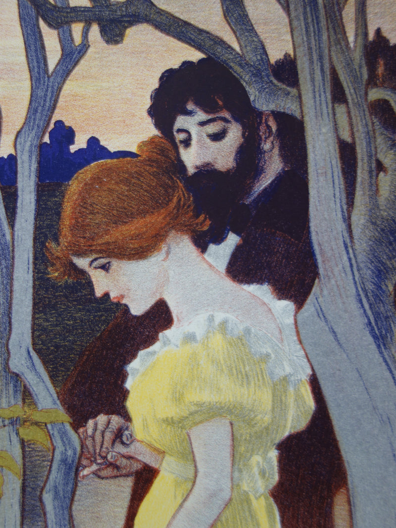Paul BALLURIAU : Crépuscule, Lithographie originale signée