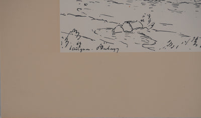 Frédéric DESHAYES : Provence, Avignon, Lithographie originale signée
