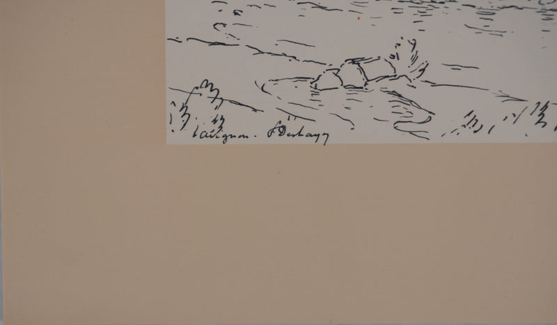 Frédéric DESHAYES : Provence, Avignon, Lithographie originale signée
