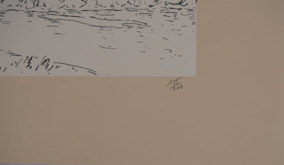 Frédéric DESHAYES : Provence, Avignon, Lithographie originale signée