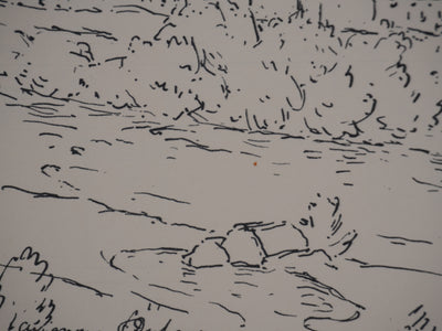 Frédéric DESHAYES : Provence, Avignon, Lithographie originale signée