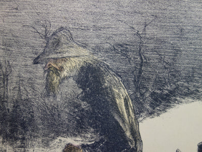 Charles LEANDRE : Noel, Lithographie originale signée