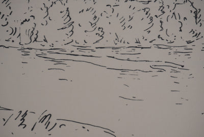 Frédéric DESHAYES : Provence, Avignon, Lithographie originale signée