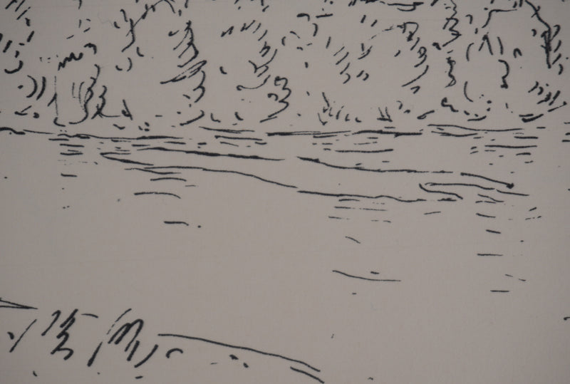 Frédéric DESHAYES : Provence, Avignon, Lithographie originale signée