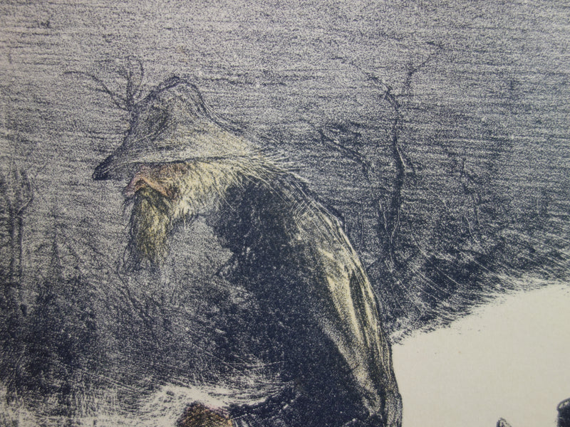 Charles LEANDRE : Noel, Lithographie originale signée