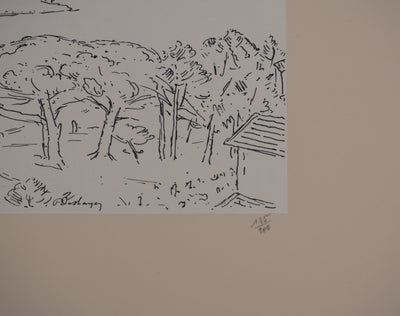 Frédéric DESHAYES : Provence, Le Cap Nègre, Lithographie originale signée