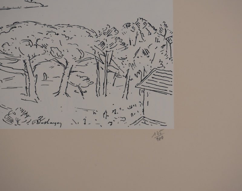 Frédéric DESHAYES : Provence, Le Cap Nègre, Lithographie originale signée