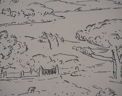 Frédéric DESHAYES : Provence, Le Cap Nègre, Lithographie originale signée