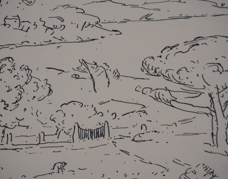 Frédéric DESHAYES : Provence, Le Cap Nègre, Lithographie originale signée