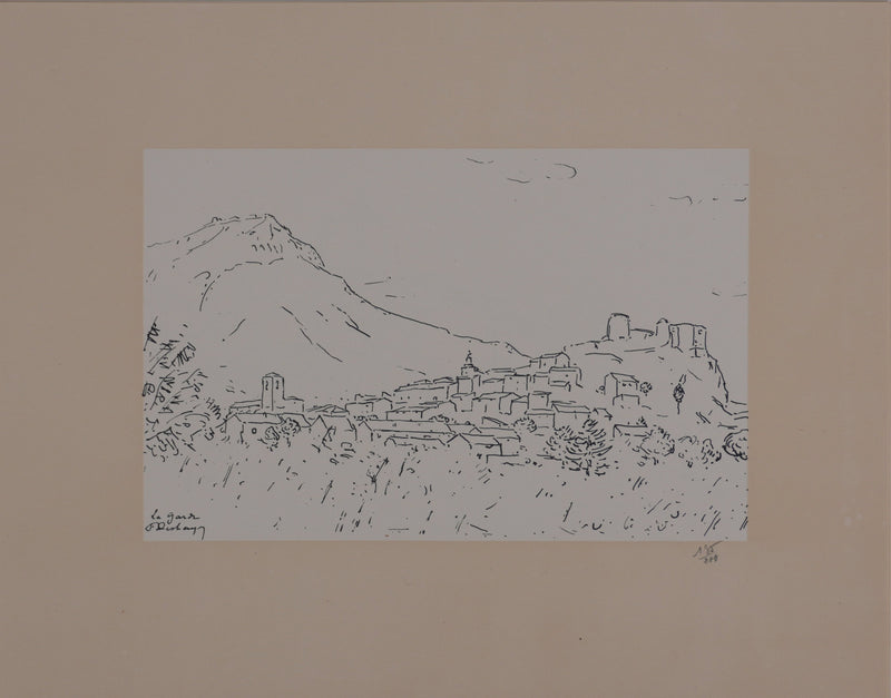 Frédéric DESHAYES : Provence, La Garde, Lithographie originale signée