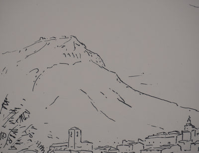 Frédéric DESHAYES : Provence, La Garde, Lithographie originale signée