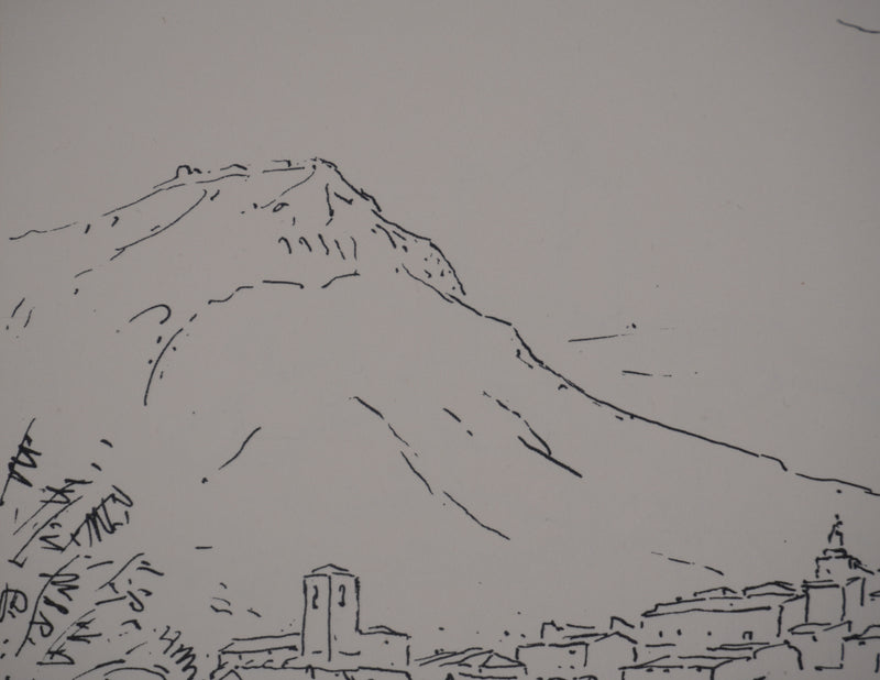 Frédéric DESHAYES : Provence, La Garde, Lithographie originale signée