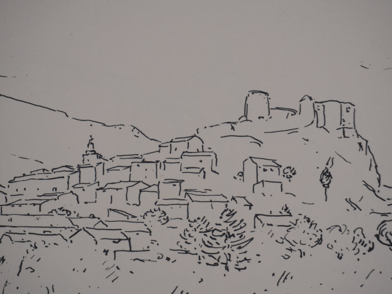 Frédéric DESHAYES : Provence, La Garde, Lithographie originale signée