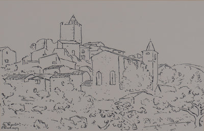 Frédéric DESHAYES : Provence, Le Revest, Lithographie originale signée