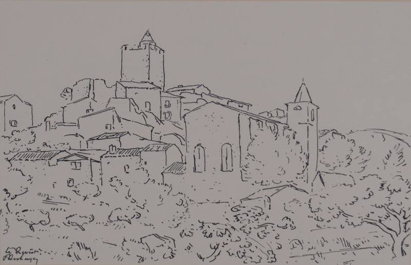 Frédéric DESHAYES : Provence, Le Revest, Lithographie originale signée