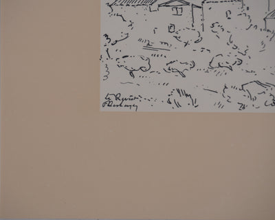 Frédéric DESHAYES : Provence, Le Revest, Lithographie originale signée