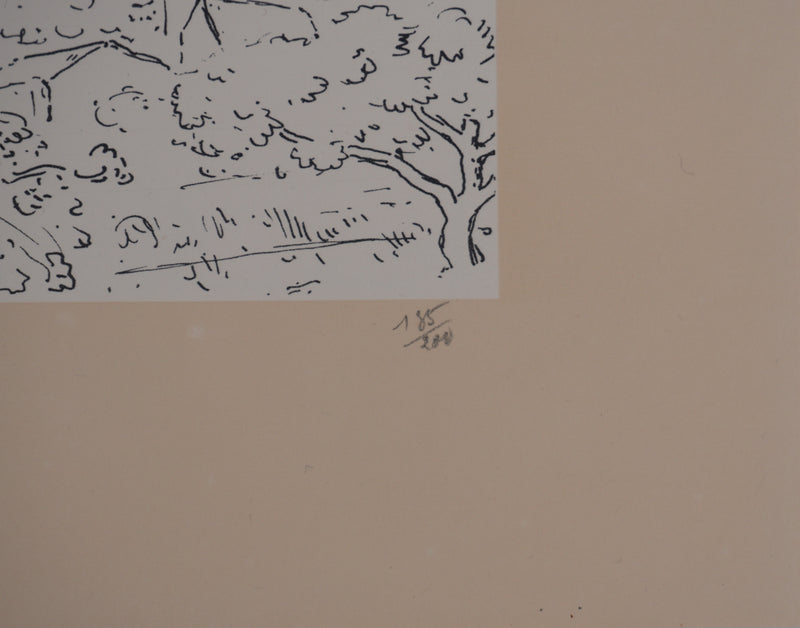 Frédéric DESHAYES : Provence, Le Revest, Lithographie originale signée