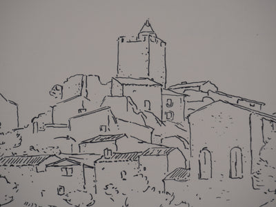 Frédéric DESHAYES : Provence, Le Revest, Lithographie originale signée