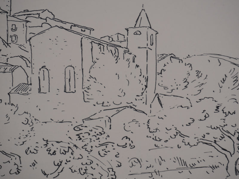 Frédéric DESHAYES : Provence, Le Revest, Lithographie originale signée