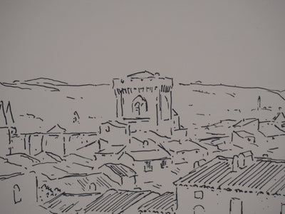 Frédéric DESHAYES : Provence, Villeneuve-lès-Avignon, Lithographie originale signée