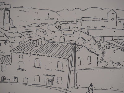 Frédéric DESHAYES : Provence, Villeneuve-lès-Avignon, Lithographie originale signée