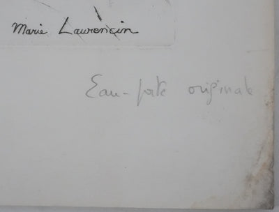 Marie LAURENCIN : Jeune fille à la guitare (état coloré), Gravure originale signée