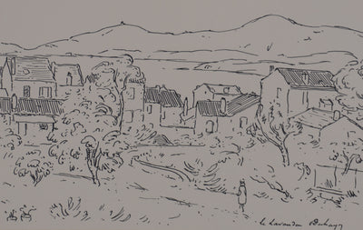 Frédéric DESHAYES : Provence, Le Lavandou, Lithographie originale signée