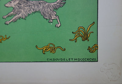 Charles DOUDELET : Roman Courtois, la Chatelaine, Lithographie originale (photo de détail 2) - Crédit photo : Galerie Art.Paris