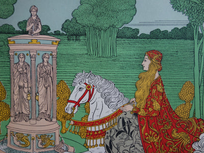 Charles DOUDELET : Roman Courtois, la Chatelaine, Lithographie originale (photo de détail 4) - Crédit photo : Galerie Art.Paris