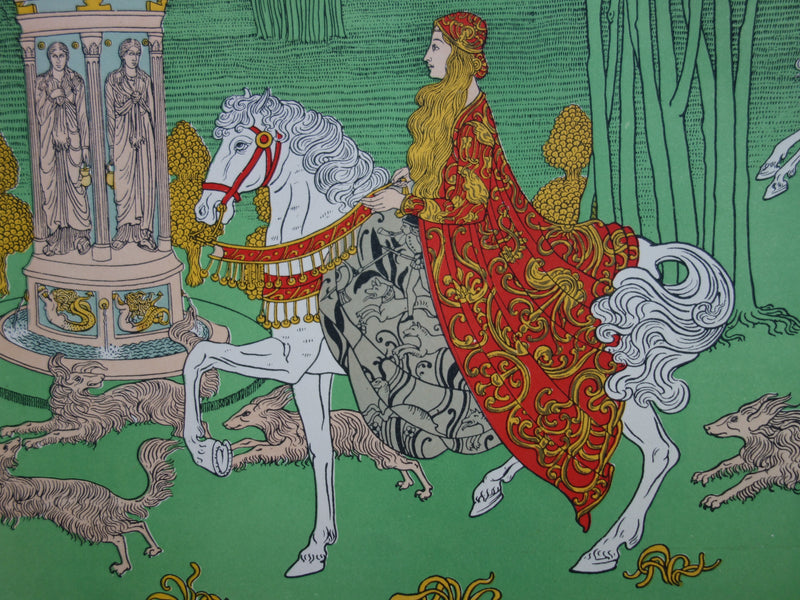 Charles DOUDELET : Roman Courtois, la Chatelaine, Lithographie originale (photo de détail 5) - Crédit photo : Galerie Art.Paris