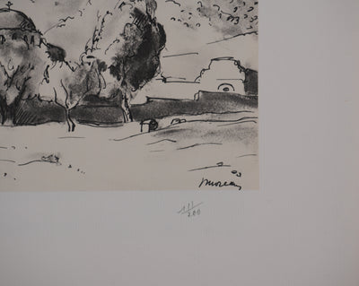 Jean MOREAU : Grèce, Monastère de Daphni, Lithographie originale signée