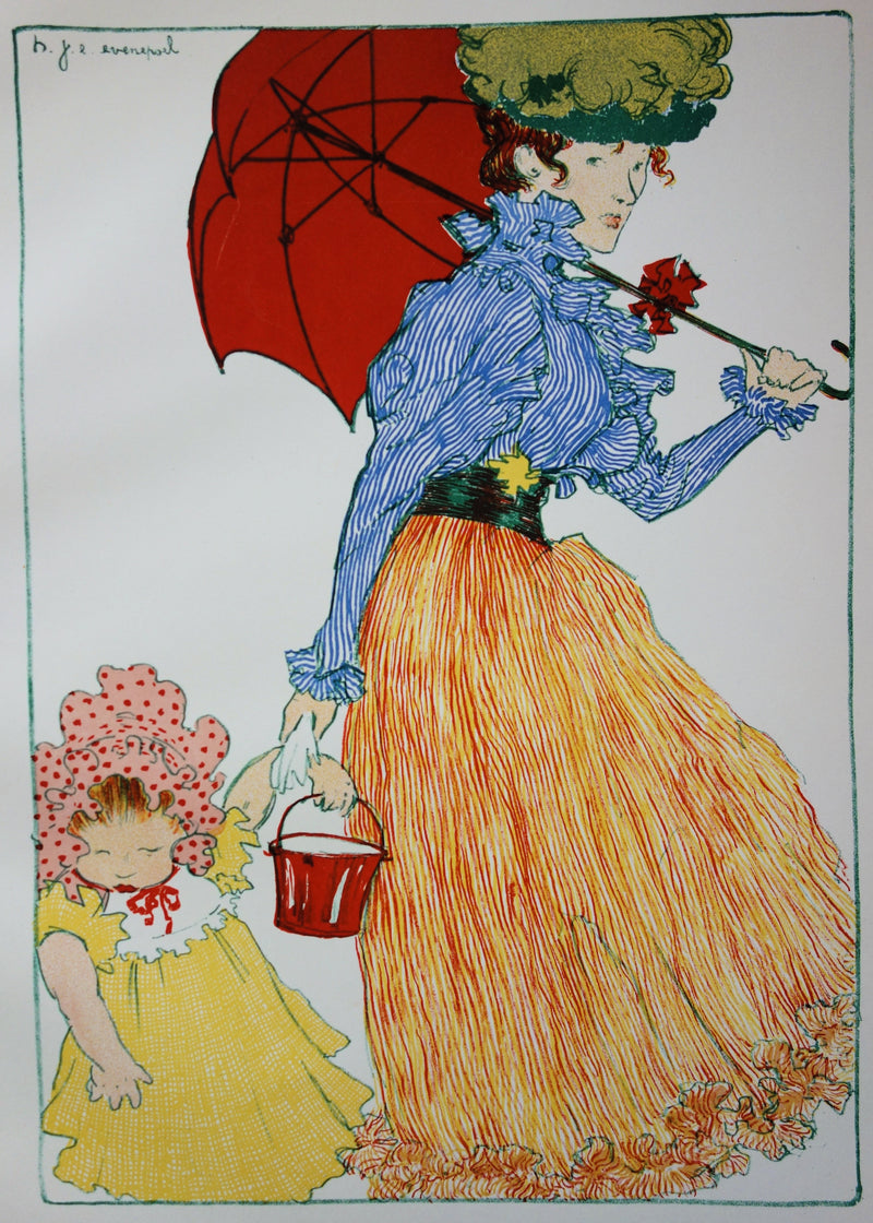 Henri EVENEPOEL : Au Square, Lithographie originale (photo de détail 3) - Crédit photo : Galerie Art.Paris