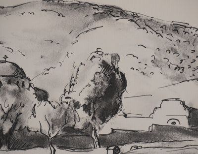 Jean MOREAU : Grèce, Monastère de Daphni, Lithographie originale signée