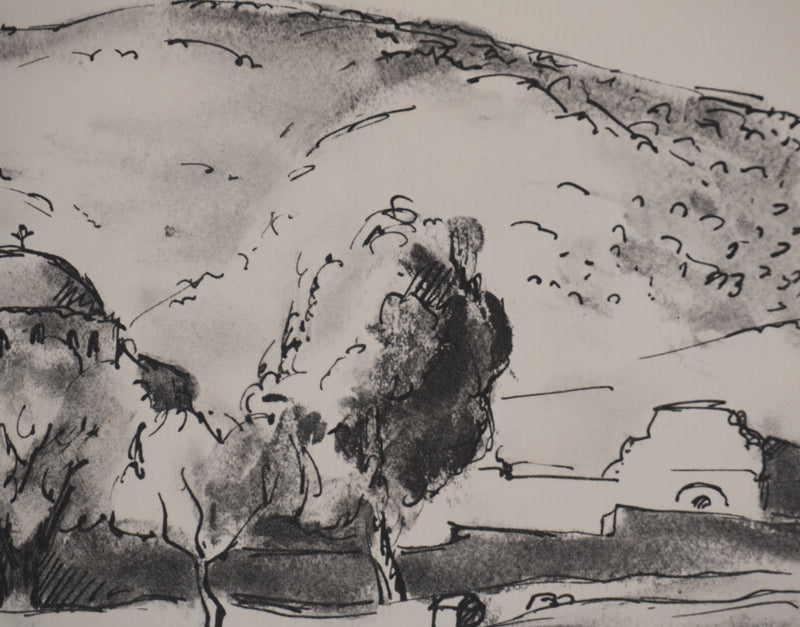 Jean MOREAU : Grèce, Monastère de Daphni, Lithographie originale signée