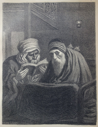 Henri EVENEPOEL : Rabbi Elischa l'aveugle, Lithographie originale (photo de détail 3) - Crédit photo : Galerie Art.Paris