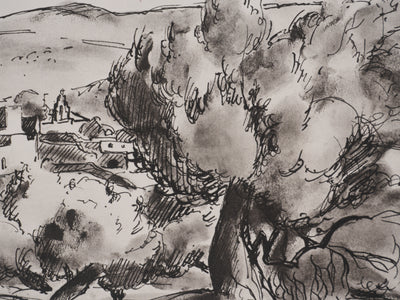 Jean MOREAU : Grèce, Megali Episcopi, Lithographie originale signée