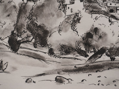 Jean MOREAU : Grèce, Megali Episcopi, Lithographie originale signée