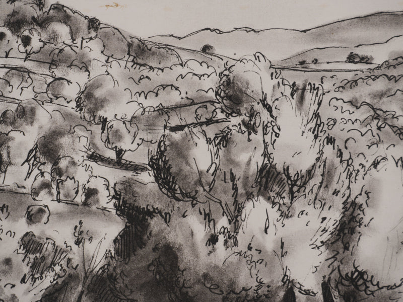 Jean MOREAU : Grèce, Les oliviers de Crète, Lithographie originale signée