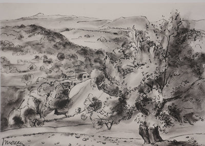 Jean MOREAU : Grèce, Karoti, Lithographie originale signée
