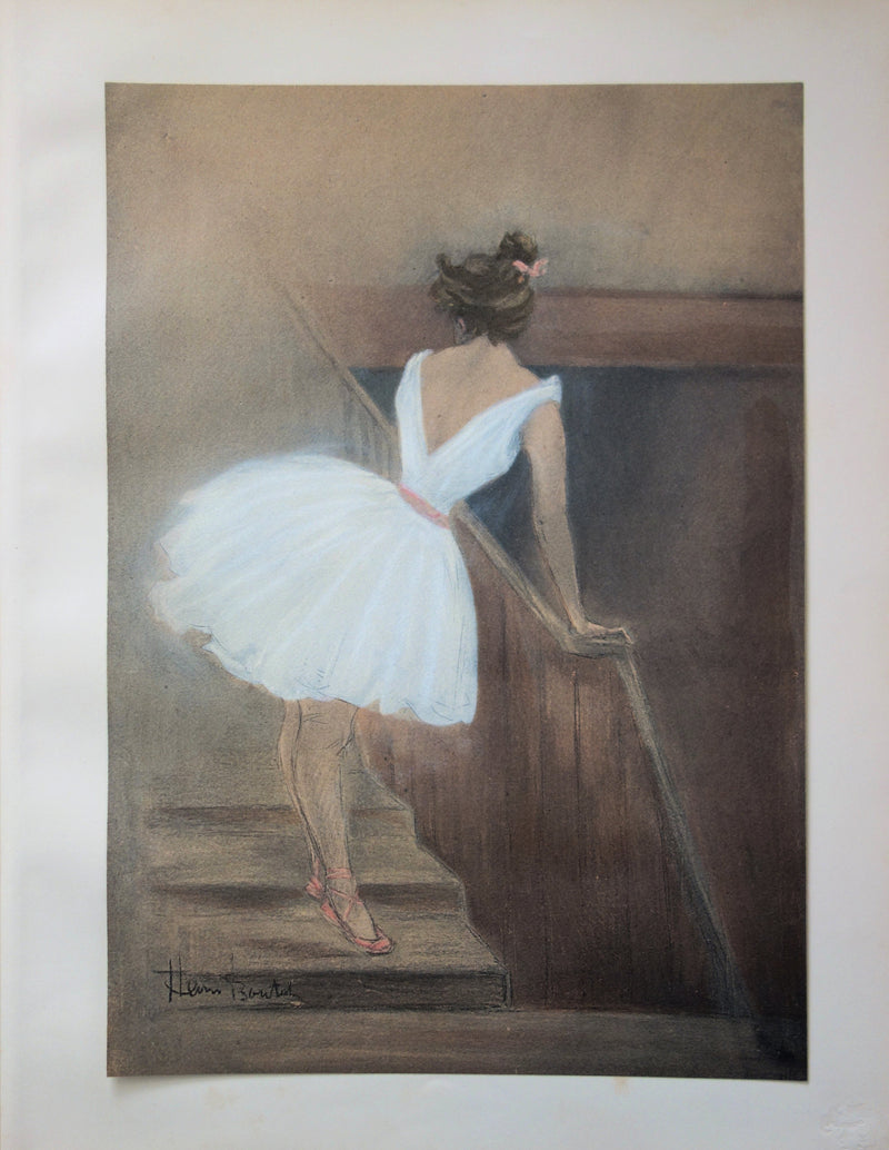 Henri BOUTET : Opéra de Paris, Ballerine dans les coulisses, Lithographie originale (photo de détail 3) - Crédit photo : Galerie Art.Paris