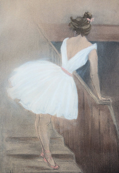 Henri BOUTET : Opéra de Paris, Ballerine dans les coulisses, Lithographie originale (photo de détail 4) - Crédit photo : Galerie Art.Paris