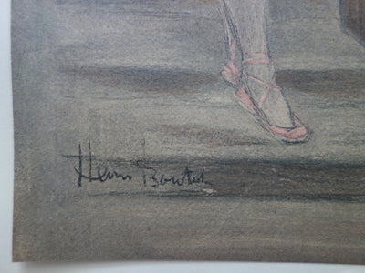Henri BOUTET : Opéra de Paris, Ballerine dans les coulisses, Lithographie originale (photo de détail 2) - Crédit photo : Galerie Art.Paris