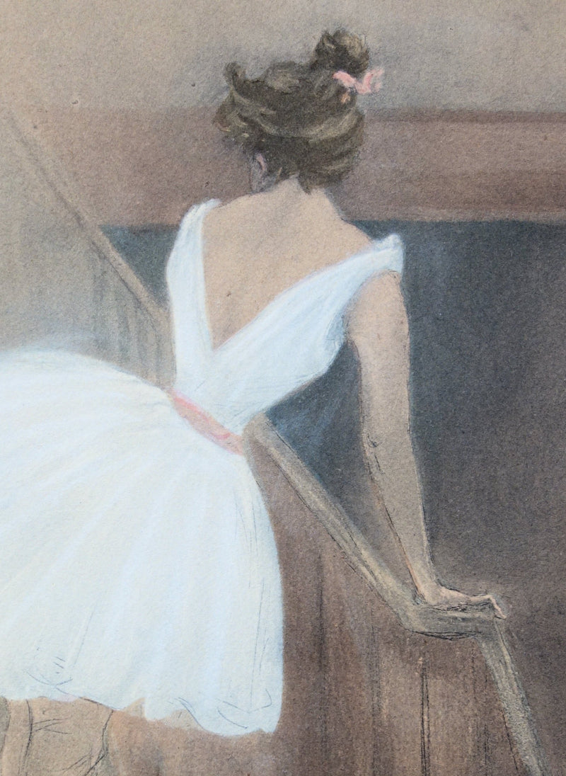 Henri BOUTET : Opéra de Paris, Ballerine dans les coulisses, Lithographie originale (photo de détail 5) - Crédit photo : Galerie Art.Paris